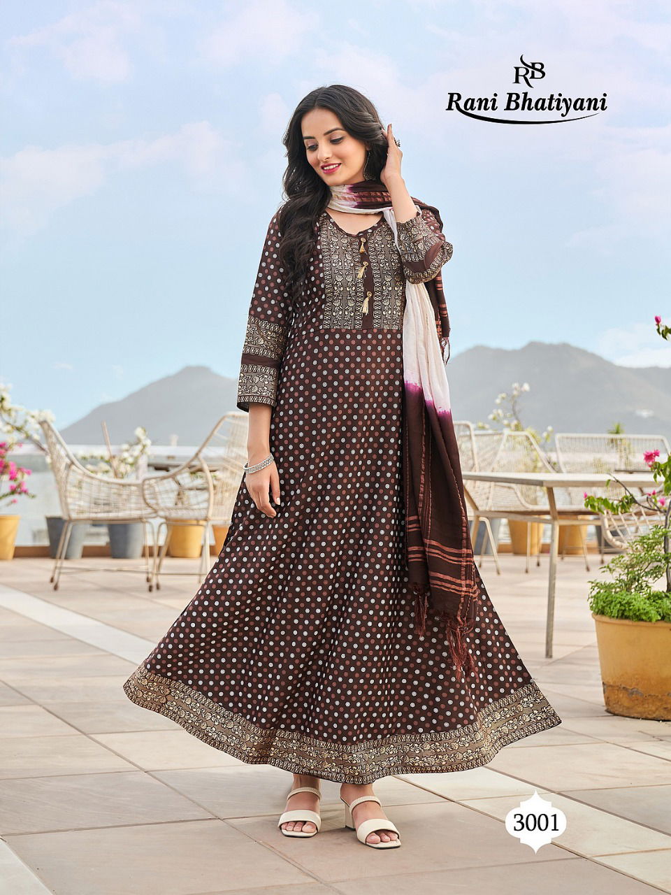 Rani Bhatiyani Ankita 3 New Exclusive Wear Rayon Printed Kurti With Dupatta Collection